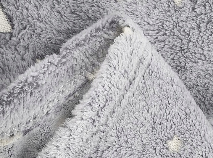 Bluza Oversize Ciepły Koc Koco Szlafrok Kieszenie Świecący Rękawy Szary