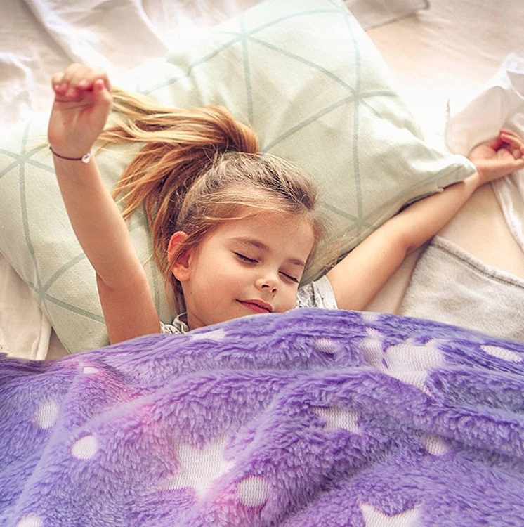 Bluza Oversize Ciepły Koc Koco Szlafrok Kieszenie Świecący Rękawy Fiolet