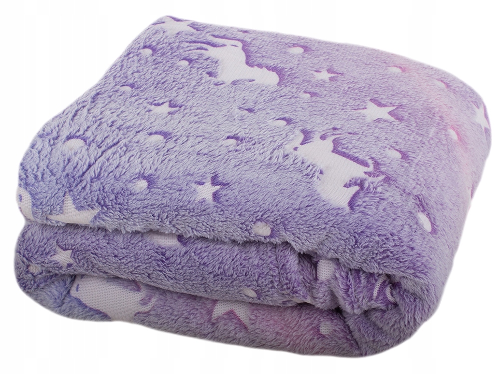 Bluza Oversize Ciepły Koc Koco Szlafrok Kieszenie Świecący Rękawy Fiolet