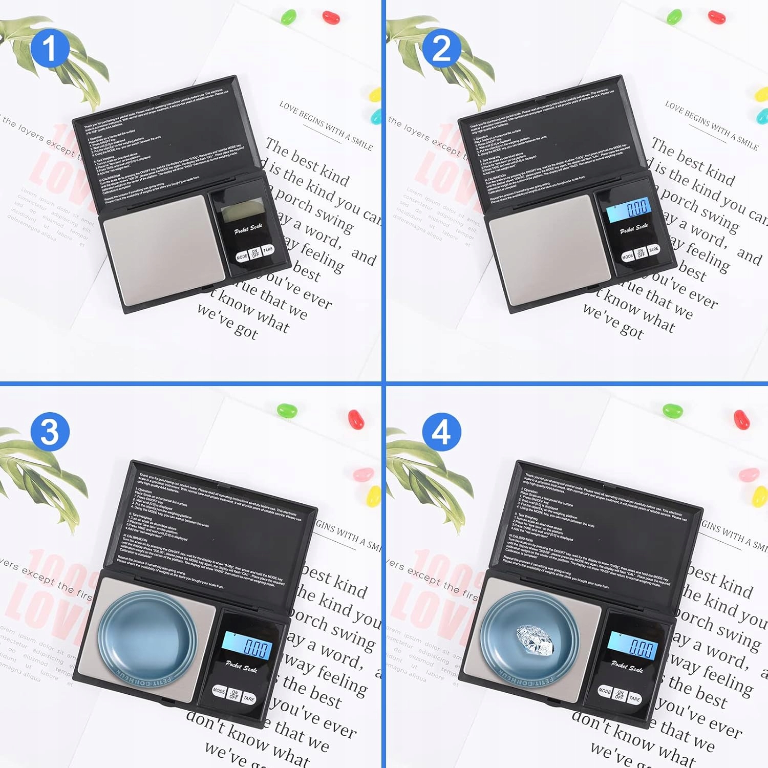 Waga Jubilerska Precyzyjna 7 Miar Gramowa Cyfrowa Baterie Lcd 0,01g - 500g