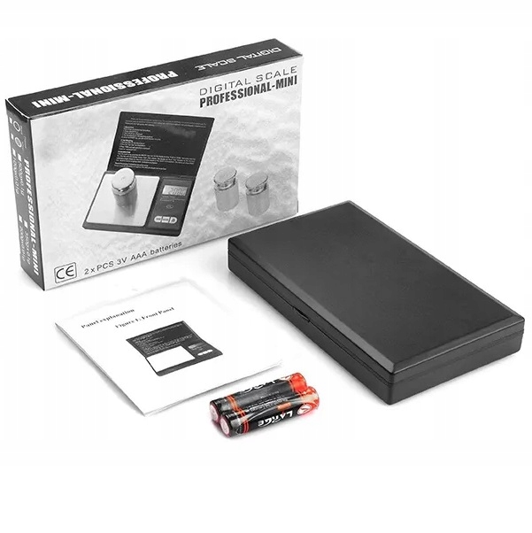 Waga Jubilerska Precyzyjna 7 Miar Gramowa Cyfrowa Baterie Lcd 0,01g - 500g