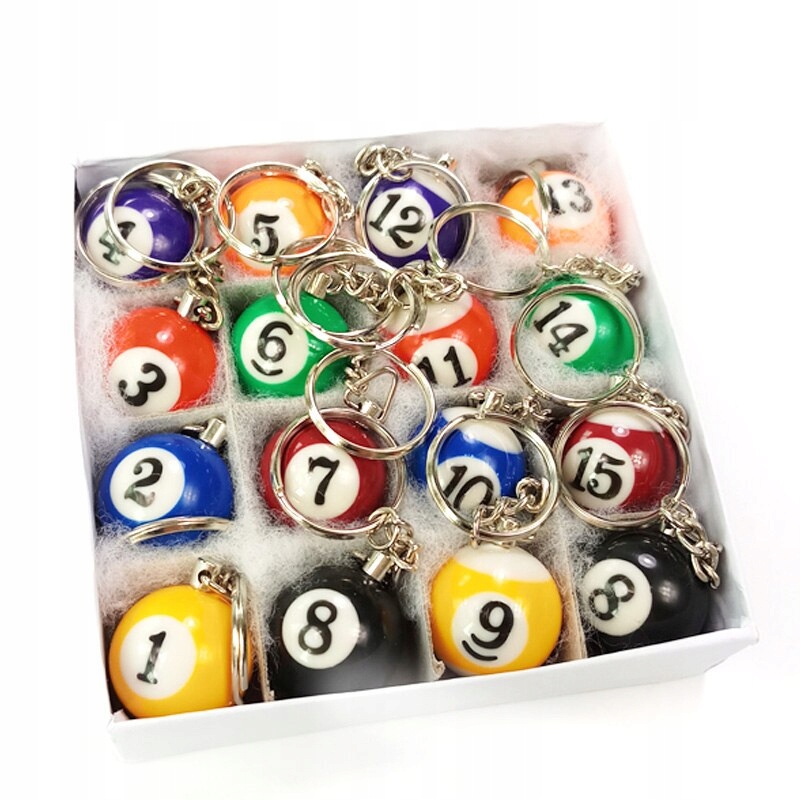 Brelok Kula Bilardowa Breloczek Zawieszka Do Kluczy Bilard Bila Nr1 2 3 4 5