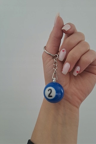 Brelok Kula Bilardowa Breloczek Zawieszka Do Kluczy Bilard Bila Nr1 2 3 4 5