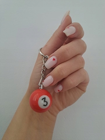 Brelok Kula Bilardowa Breloczek Zawieszka Do Kluczy Bilard Bila Nr1 2 3 4 5