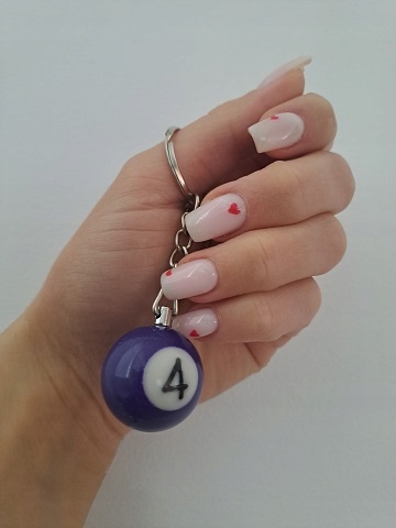 Brelok Kula Bilardowa Breloczek Zawieszka Do Kluczy Bilard Bila Nr1 2 3 4 5