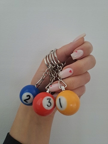 Brelok Kula Bilardowa Breloczek Zawieszka Do Kluczy Bilard Bila Nr1 2 3 4 5