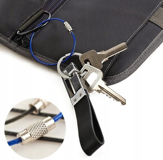 Linka Stalowa Skręcana Edc Do Kluczy Kółko Zawieszka Kolorowa Osłonka