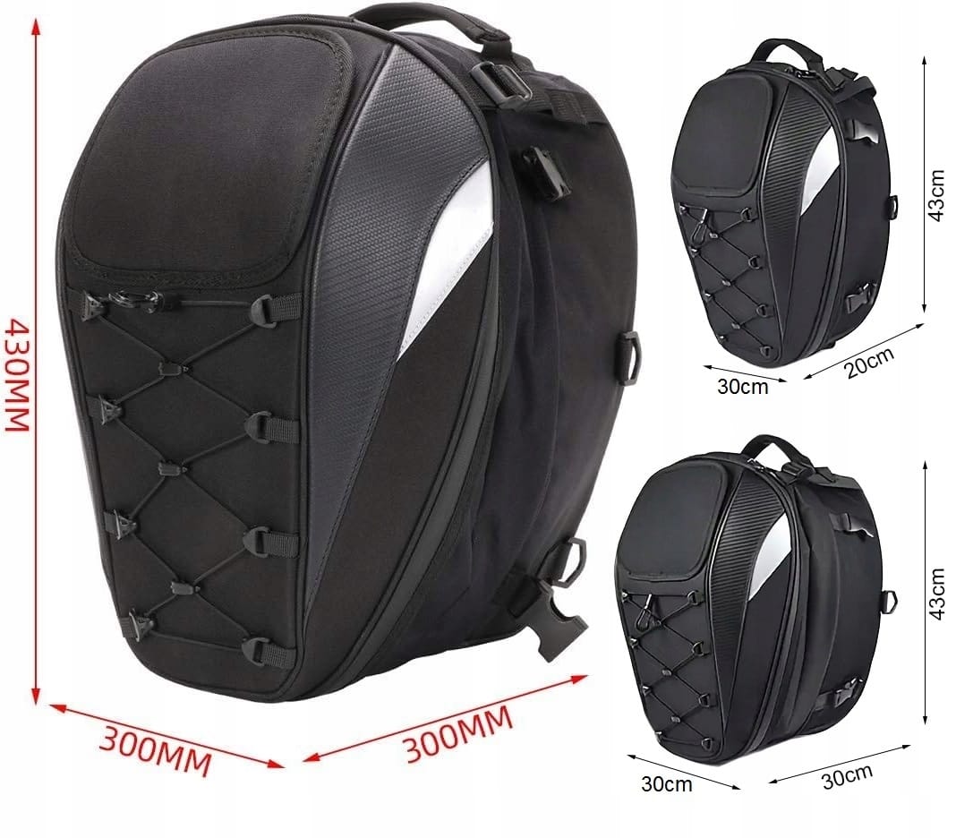 Plecak Na Motor Motocyklowy Na Kask Wodoodporny Torba Sakwa Siedzenie 2w1