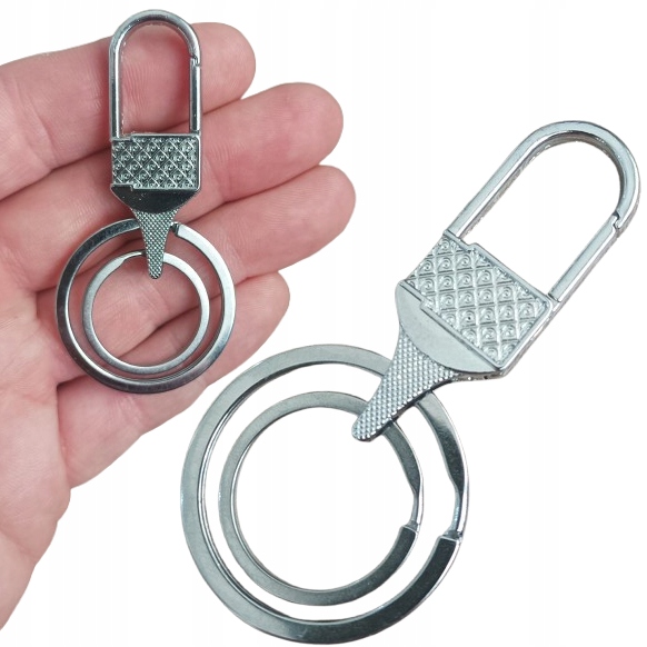 Brelok Karabińczyk Do Kluczy Z Podwójnym Kółkiem Breloczek Podwójny 2 Kółka