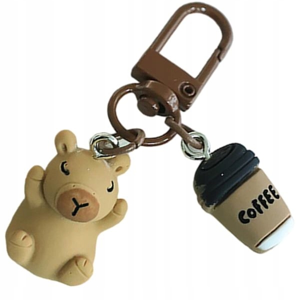 Brelok Do Kluczy Kapibara Z Kawą Breloczek Zawieszka Do Torby Plecaka Mix