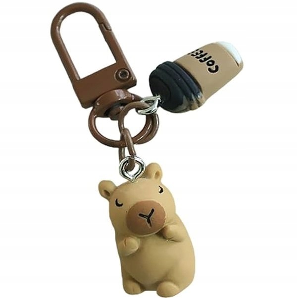 Brelok Do Kluczy Kapibara Z Kawą Breloczek Zawieszka Do Torby Plecaka Mix