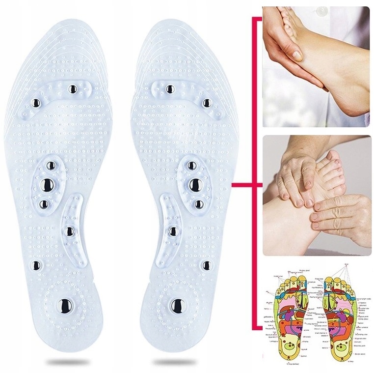 Wkładki Do Butów Masujące Odchudzające Magnetyczne Uniwersalne Rozm. 39-44