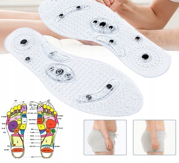 Wkładki Do Butów Masujące Odchudzające Magnetyczne Uniwersalne Rozm. 39-44