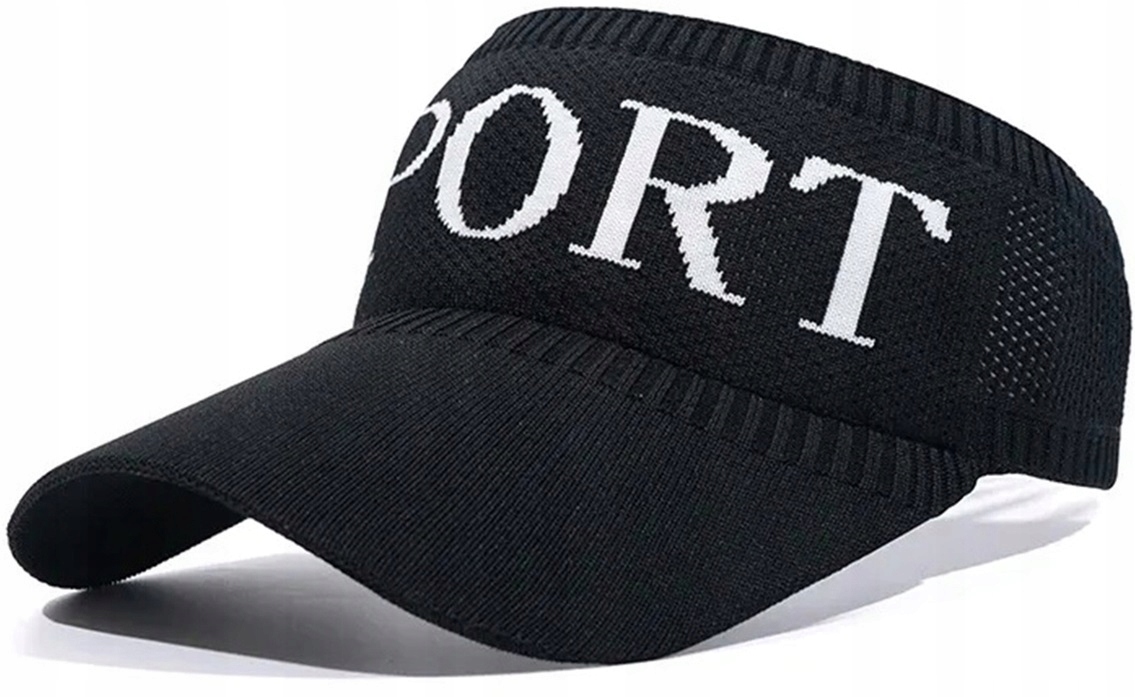 Daszek Przeciwsłoneczny Czapka Na Lato Głowę Z Daszkiem Sport Letni Czarny