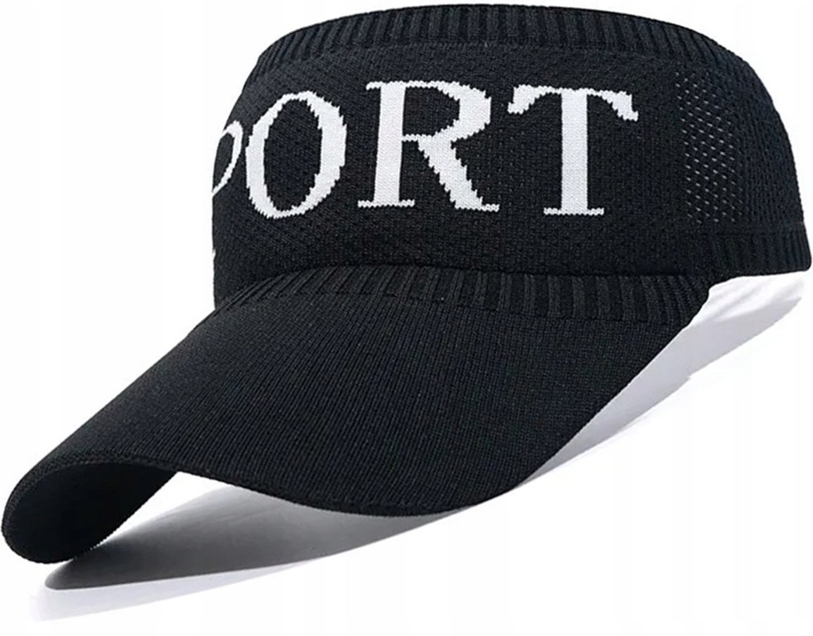 Daszek Przeciwsłoneczny Czapka Na Lato Głowę Z Daszkiem Sport Letni Czarny