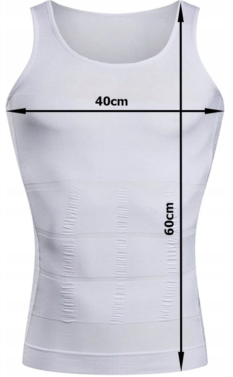 Koszulka Męska Wyszczuplająca Modelująca Podkoszulka Slim Bez Rękawów Xl