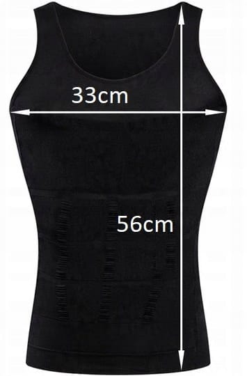 Koszulka Męska Wyszczuplająca Modelująca Podkoszulka Slim Bez Rękawów m