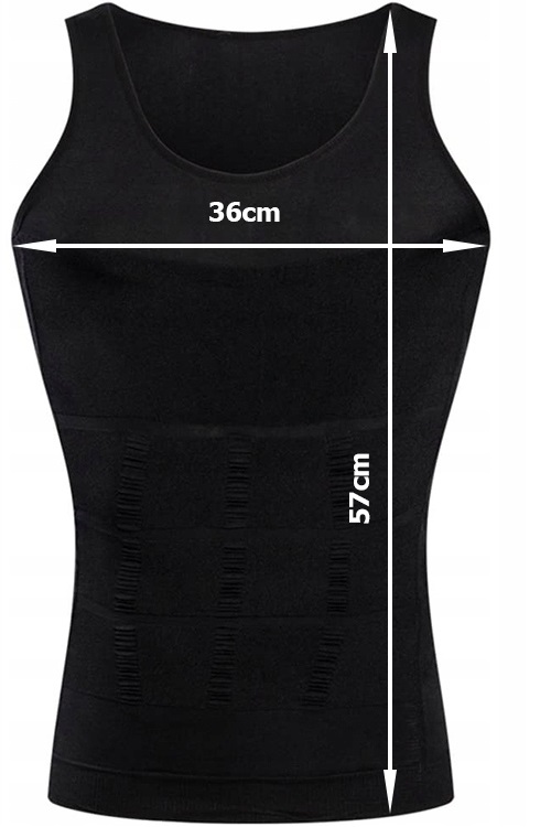 Koszulka Męska Wyszczuplająca Modelująca Podkoszulka Slim Bez Rękawów l