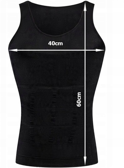 Koszulka Męska Wyszczuplająca Modelująca Podkoszulka Slim Bez Rękawów Xl