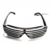 Świecące Okulary Led Żaluzje Imprezowe Disco Blue Neonowe Niebieskie 3tryby