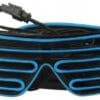 Świecące Okulary Led Żaluzje Imprezowe Disco Blue Neonowe Niebieskie 3tryby