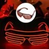 Świecące Okulary Led Żaluzje Imprezowe Disco Orange Neonowe Pomarańcz 3 Try