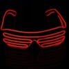 Świecące Okulary Led Żaluzje Imprezowe Disco Orange Neonowe Pomarańcz 3 Try