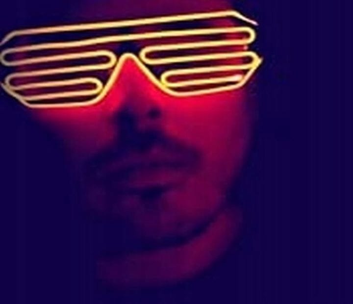 Świecące Okulary Led Żaluzje Imprezowe Disco Orange Neonowe Pomarańcz 3 Try