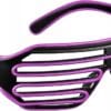 Świecące Okulary Led Żaluzje Imprezowe Disco Purple Neonowe Fiolet 3 Tryby