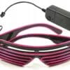 Świecące Okulary Led Żaluzje Imprezowe Disco Purple Neonowe Fiolet 3 Tryby