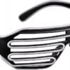 Świecące Okulary Led Żaluzje Imprezowe Disco White Neonowe Białe 3 Tryby