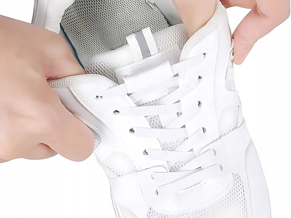 Sznurówki Bez Wiązania Do Butów Sznurowadła Płaskie 100 cm Białe