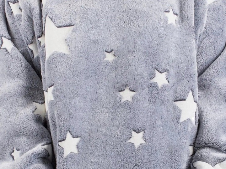Kocobluza Koc Bluza Oversize Męska Damska Długa Gwiazdki Świecąca Ciepła