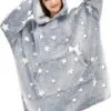 Kocobluza Koc Bluza Oversize Męska Damska Długa Gwiazdki Świecąca Ciepła