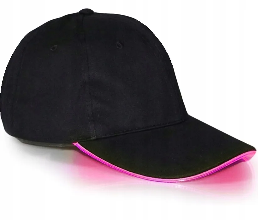 Czapka Z Daszkiem Led Bejsbolówka Sportowa Daszek Świeci Red