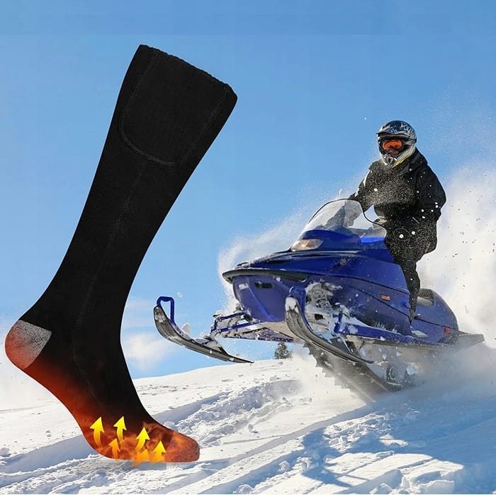 Podgrzewane Skarpety Eletkryczne Getry Zimowe Ogrzewacze Termiczne Do Stóp