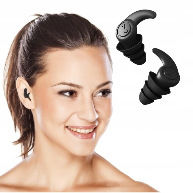 Zatyczki Do Uszu Stopery Wkładki Do Spania Silikonowe Na Lepszy Sen Czarne