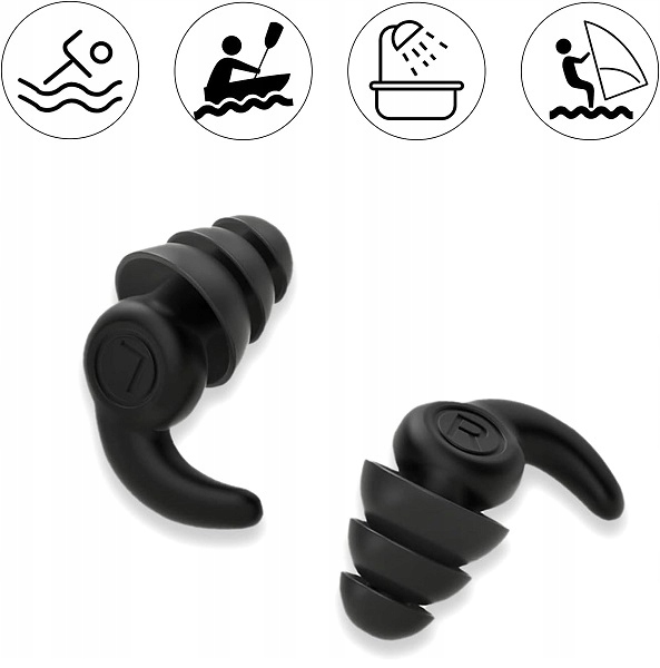 Zatyczki Do Uszu Stopery Wkładki Do Spania Silikonowe Na Lepszy Sen Czarne