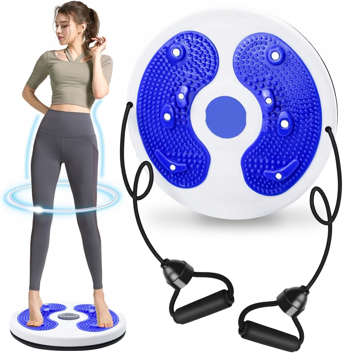 Twister Dysk Z Wypustkami Krążek Obrotowy Do Ćwiczeń Ciała Masaż Z Linkami