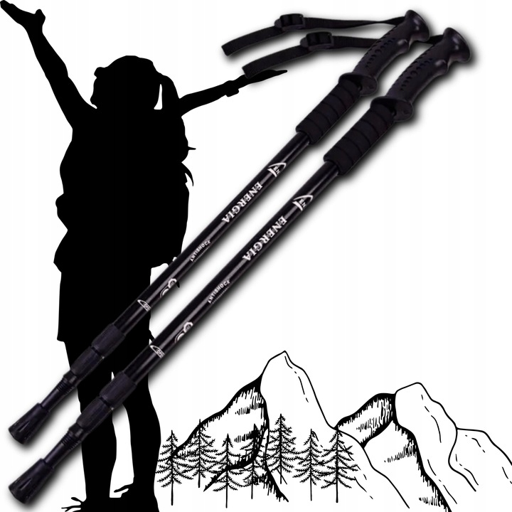 Kijki Do Nordic Walking Chodzenia Kije Trekkingowe Mega Wygodne Zestaw 2szt