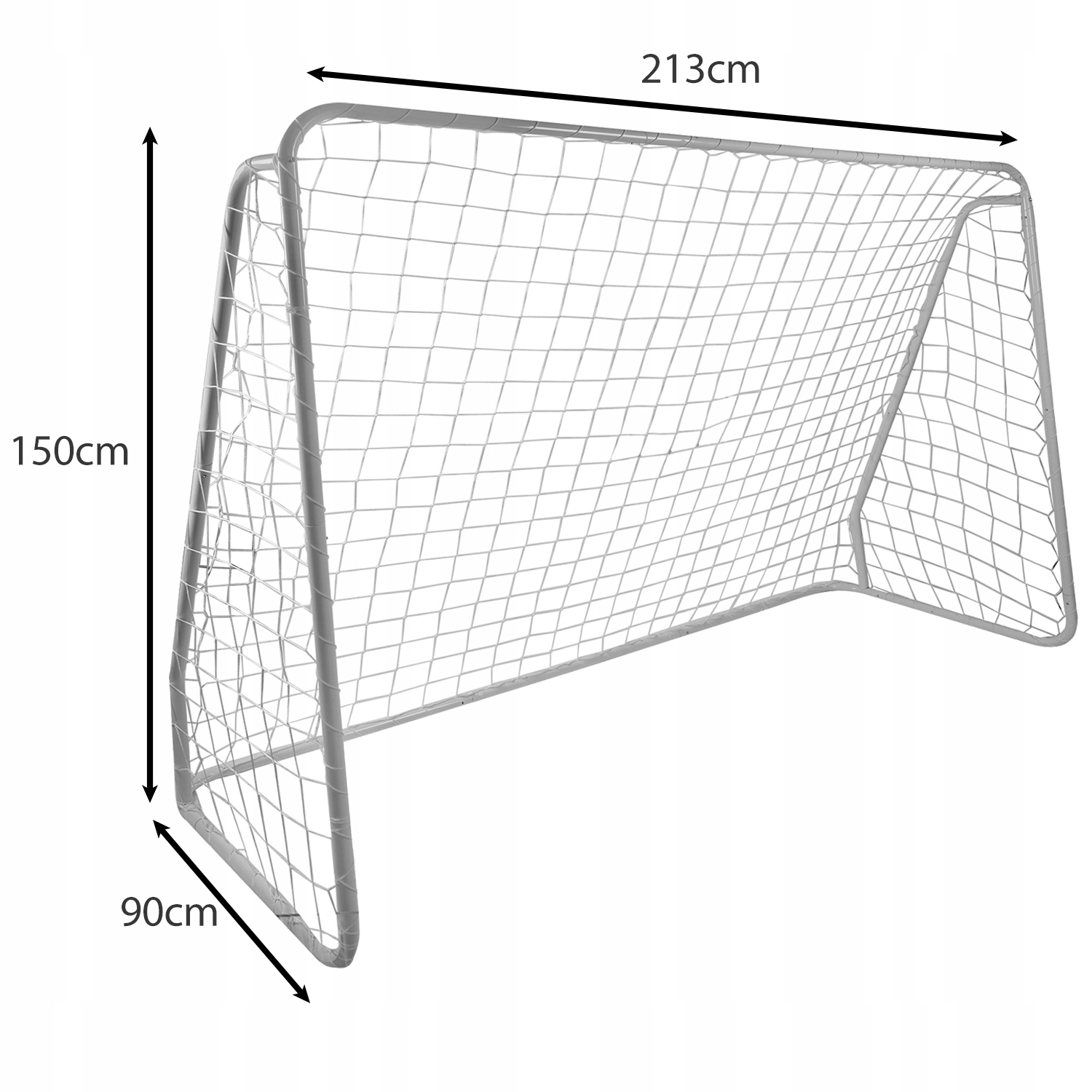 Siatka Super Mocna Do Bramki Piłkarskiej Wzmocniona 213x150x90 cm