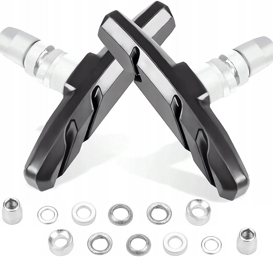 Klocki Hamulcowe Rowerowe V-brake Gumowe Komplet 2szt 70mm Czarne