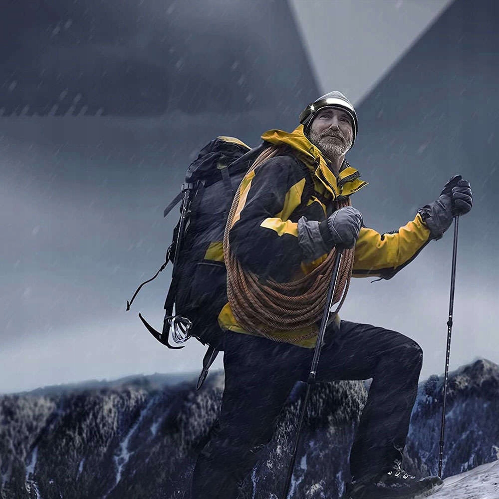 Latarka Czołowa Opaska 40 X Cob Led Z Czujnikiem Ruchu Ipx4 Akumulator Usb