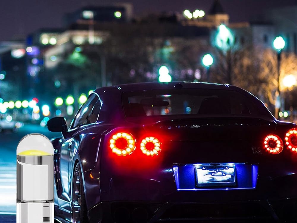 2szt X Żarówka Samochodowa Led W5w Sphere Cob 360' T10 Krystaliczna Do Auta