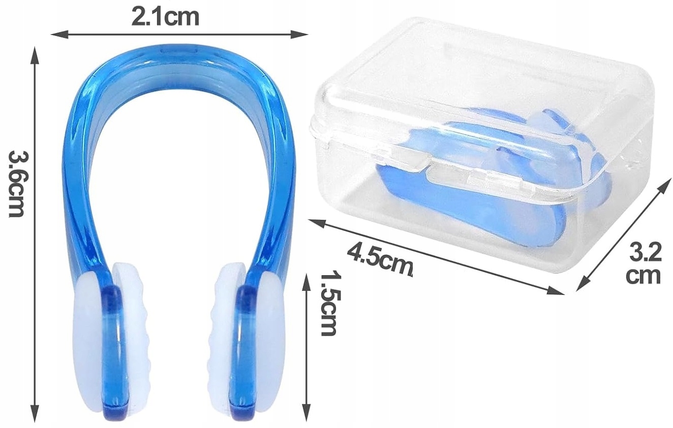 Zatyczka Klips Na Nos Zatyczka Nosek Do Pływania Wody Basen Zacisk W Etui