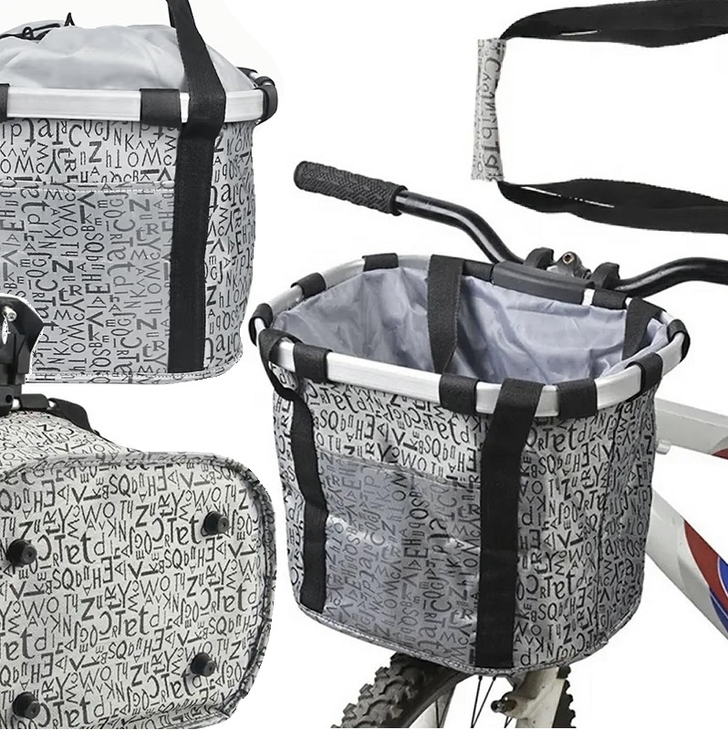 Koszyk Rowerowy Przedni Na Kierownicę Wodoodporny Kosz Rower Click Literki
