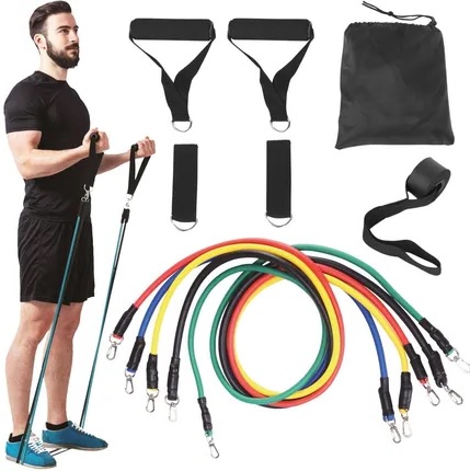 Zestaw Gumy Oporowe Do Ćwiczeń Zestaw 5 szt Gum Fitness Rehabilitacja