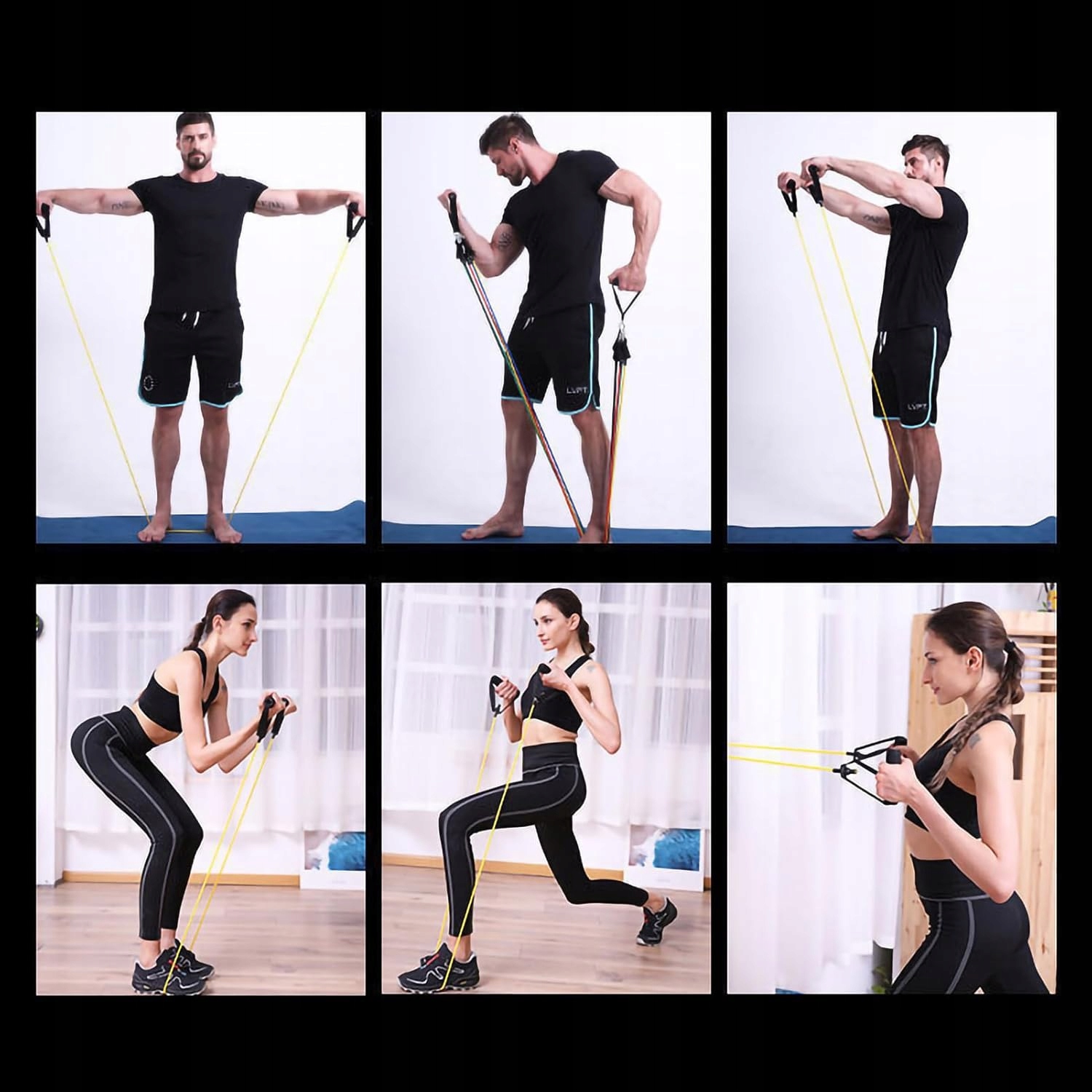 Zestaw Gumy Oporowe Do Ćwiczeń Zestaw 5 szt Gum Fitness Rehabilitacja