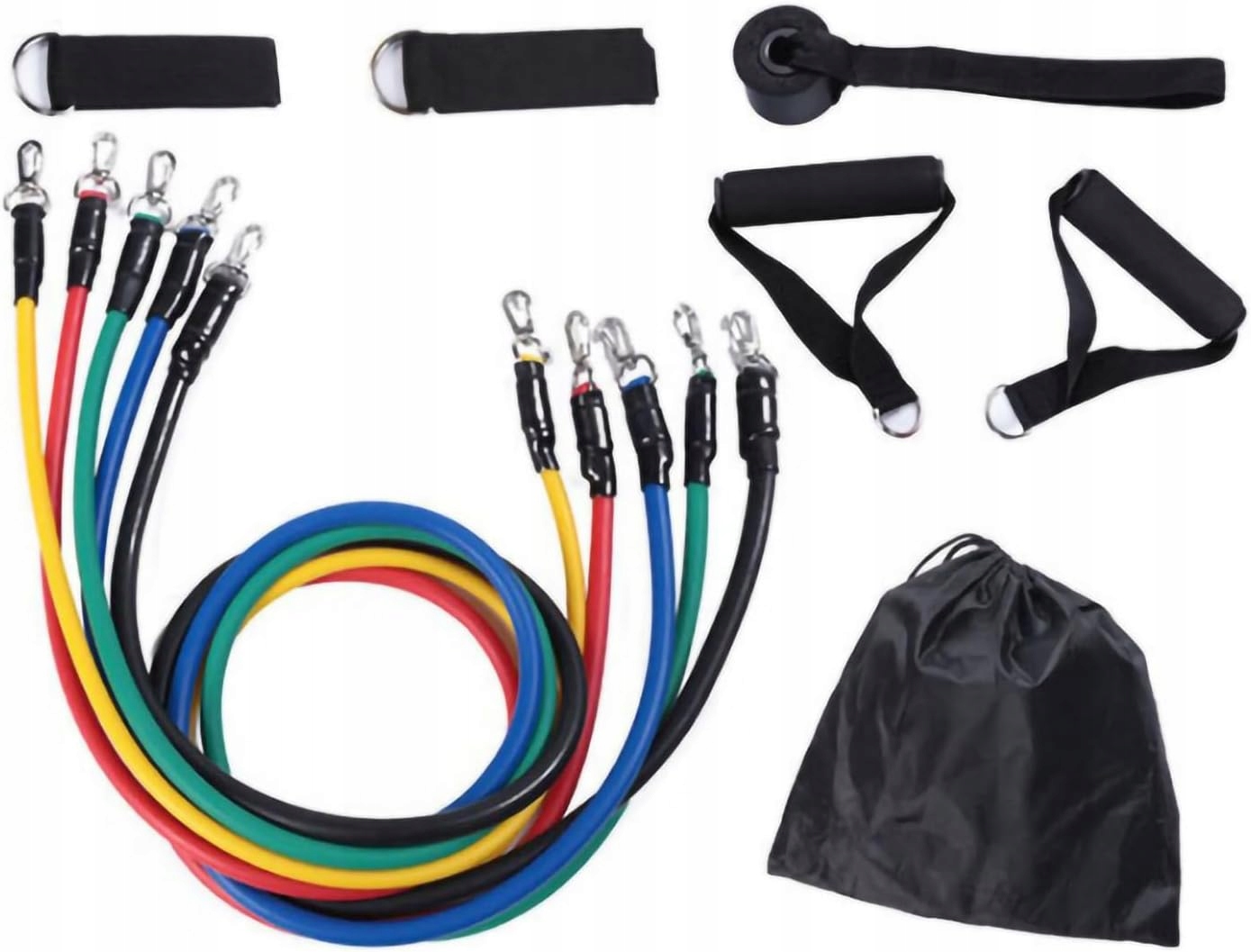 Zestaw Gumy Oporowe Do Ćwiczeń Zestaw 5 szt Gum Fitness Rehabilitacja