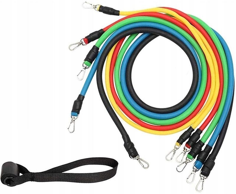 Zestaw Gumy Oporowe Do Ćwiczeń Zestaw 5 szt Gum Fitness Rehabilitacja